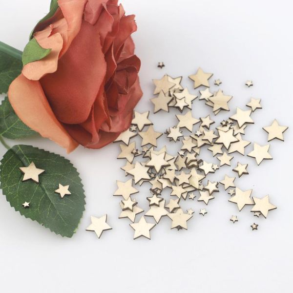 

decorative objects & figurines 100pcs wooden crafts pentagram handmade diy decoration accessories for painting art scrapbooking wedding chri