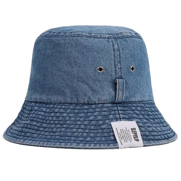 

men outdoor sports cowboy cap bucket hats for summer sun women breathable fishing hat cute wide brim, Blue;gray