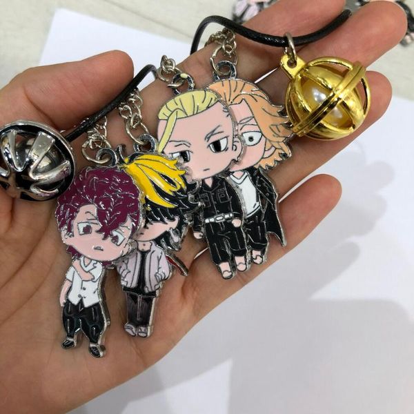 

pendant necklaces 1-5pcs tokyo revengers mikey draken takemichi kazutora metal figure doll fashion jewelry necklace cosplay gift, Silver