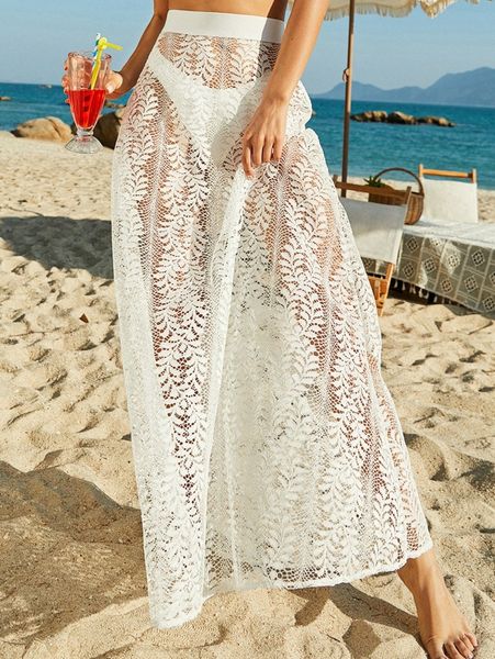 

leaf cover up skirt o8sz#, White;black
