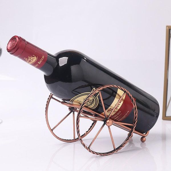 

tablewine racks nordic bronze battery rack modern holder miniature model resin figurine creative home decoration accessories craft