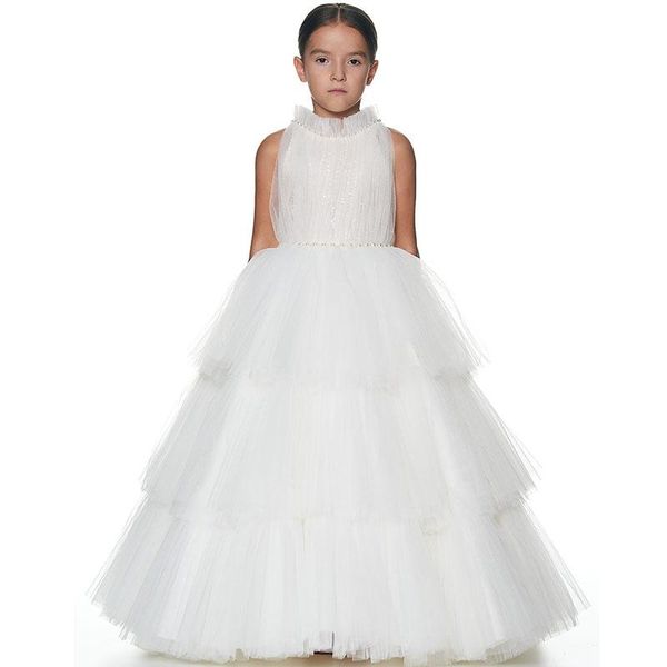 

girl's dresses children's dress piano performance host girl, Red;yellow