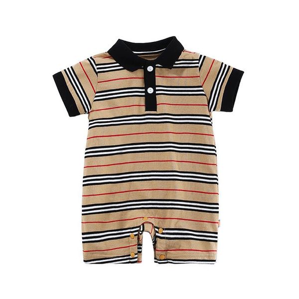 

jumpsuits summer baby boy clothing knitted ribbed cotton romper born strip infant outfit one piece brown jumpsuit, Blue