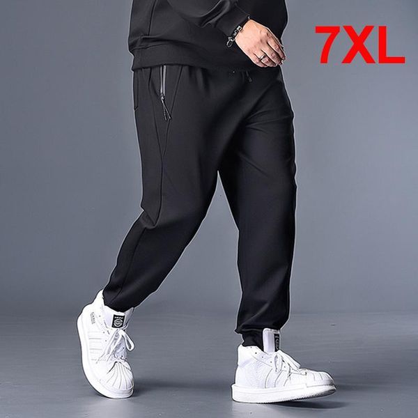 

men's pants baggy pencil men 7xl plus size joggers sweatpants streetwear pant elastic waist male black trousers loose hx598 o9of