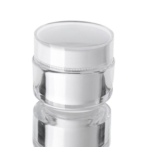 

storage bottles & jars 1pcs 30/50g double layer plastic makeup cream jar, 30ml 50ml empty cosmetic powder container, refillable lotion gel c