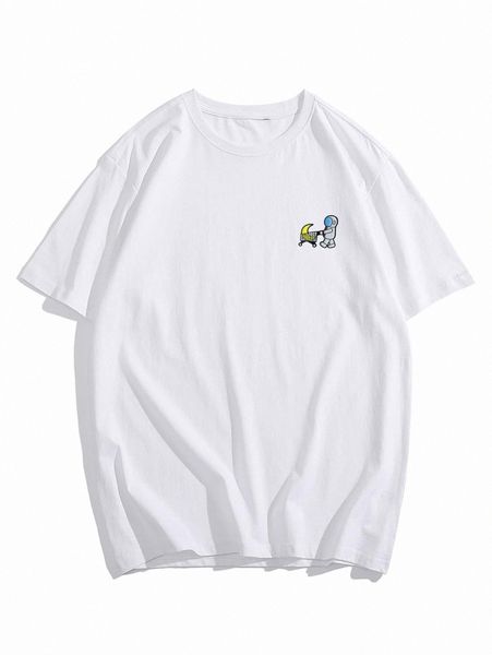 

men astronaut print tee x8qk#, White;black