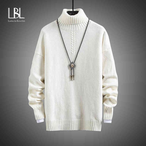 

2020 winter super warm men's turtleneck slim soft fce pullover solid knitted plus gold veet thickening sweater men, White;black