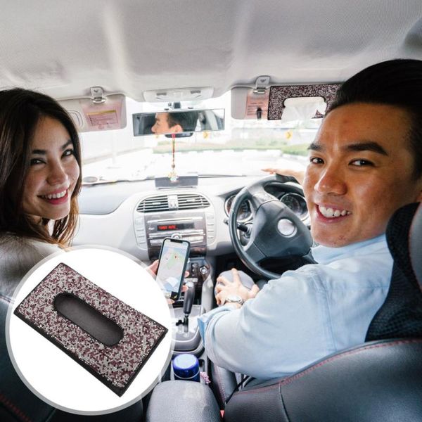 

car organizer backseat napkin holder auto hanging sun visor tissue (purple)