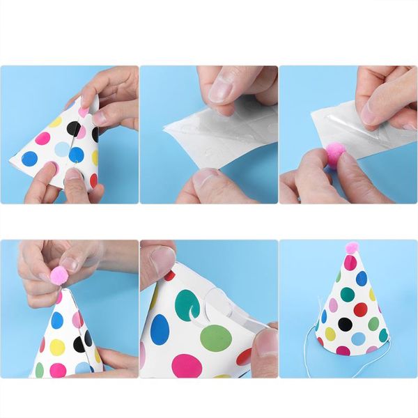 

party hats 22pcs birthday cone tricorne hat paper crown decor for kids children