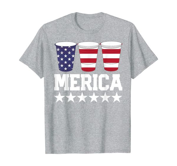 

4th of july gift for men women merica drinking beer cups t-shirt, White;black