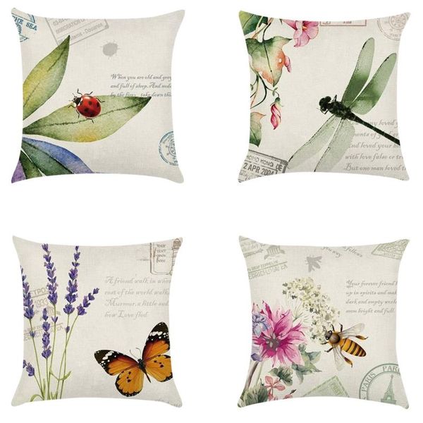 

cushion/decorative pillow geometric line cushion cover case combination 4-piece set living room decor linen waist pillowcase 45x45cm