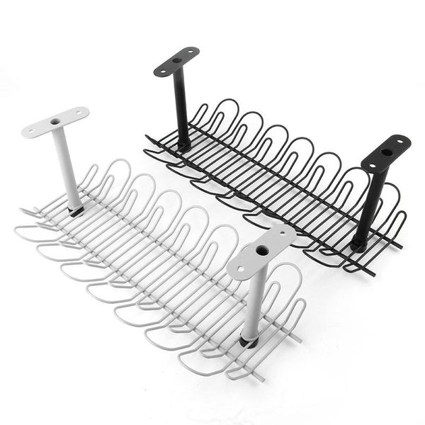 

storage baskets 72cm multi purpose hanging basket under table shelf for plug socket rack holder home office desk cable wire organizer