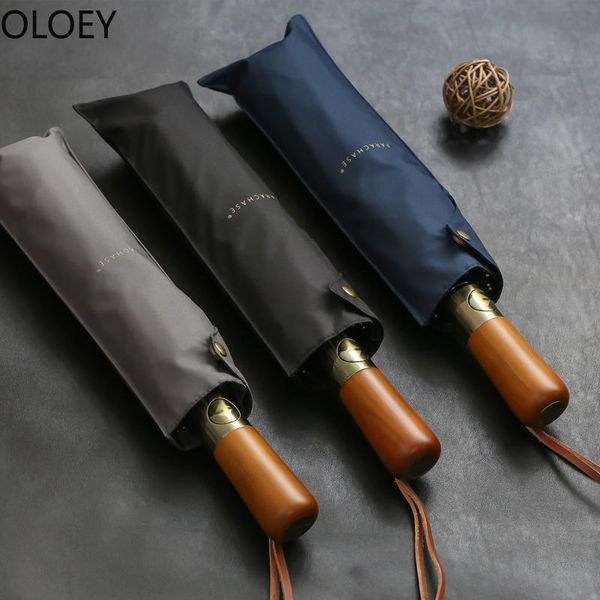 

umbrellas big parasol umbrella wooden black men business 115cm automatic rain double layer 10k windproof women