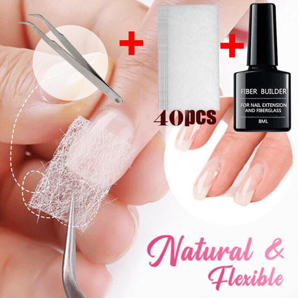 

nail art kits care fiberglass silk nails wrap stickers for gel extension tools
