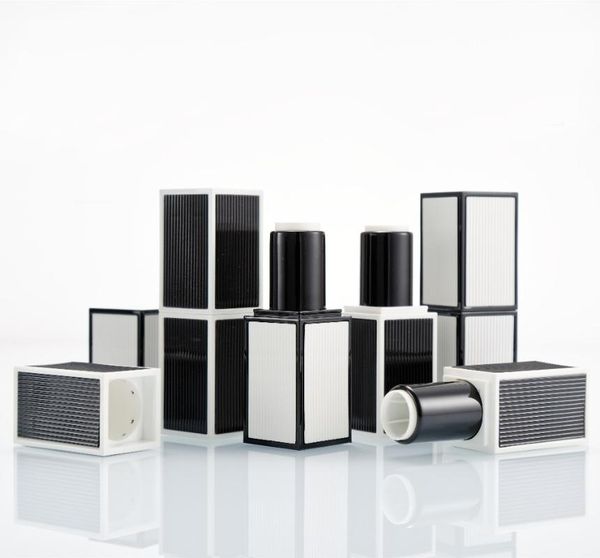 

storage bottles & jars 20/50pcs 12.1mm empty black and white striped shape lipstick tube, diy lip glos elegant rouge packaging container