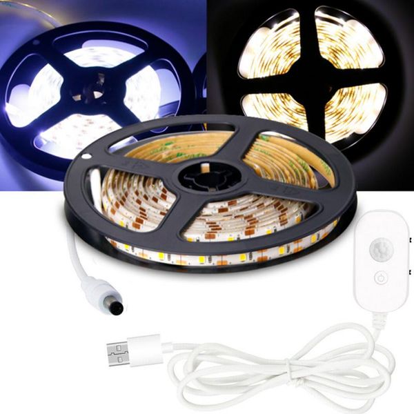 

strips 1m 2m 3m 4m 5m led strip light motion sensor 5v dc night bed closet 2835 usb power flexible