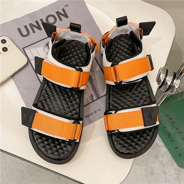 

sandals summer comfort women shoes bohemian beach candy color hook casual sporty flat platform girl's, Black