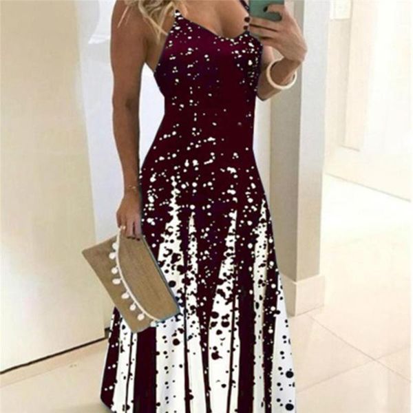 

casual dresses style long ladies dress summer sling banquet elegant sleeveless fashion high quality, Black;gray