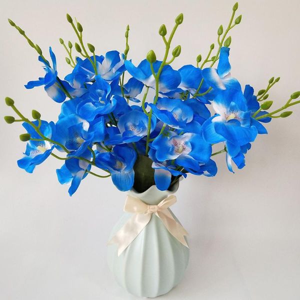 

decorative flowers & wreaths artificial flower 5 fork butterfly dancing orchid bundle of wedding party household indoor office el decoration
