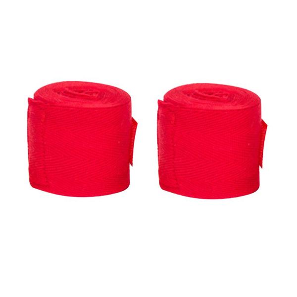 

wrist support 1 pair 2.5m cotton hand wraps bandage handguard wraping belt sticking pad design protecting nylon strap for karate sanda, Black;red