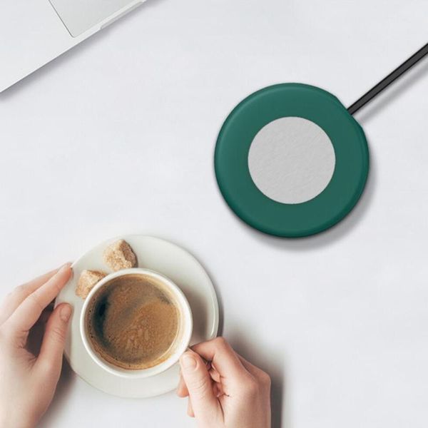 

mats & pads coffee mug warmer usb cup electric heating coasters tea beverage plate desk pad with auto off