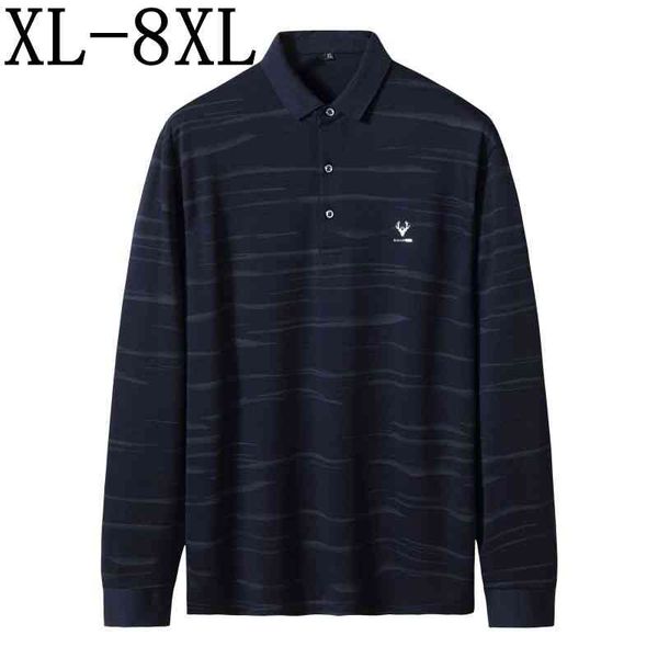 

men's dress shirts size 8xl 7xl 6xl autumn oversized polo men hip hop mens with deer long sleeve s icim, White;black