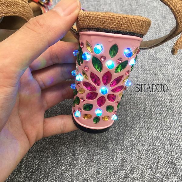 

dress shoes 2021 shaduo women vintage fashion rhinestone heel high lighting hand-woven leather high-heeled wedding party, Black