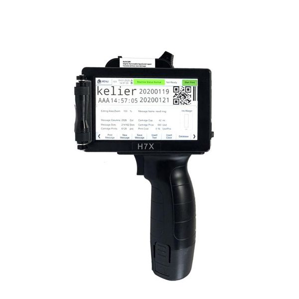 

printers kelier handjet logo small inkjet printer h7x for variable data, barcode, qr code, date can print 1mm-12.7mm