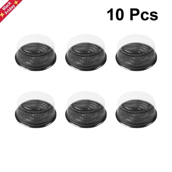 

10pcs 10.5 inch transparent cake box plastic boxes and packaging clear cupcake muffin dome holder cases wedding storage bottles & jars