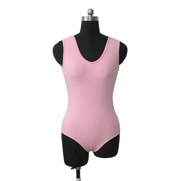 

stage wear retail wholesale light pink,black cotton/lycra v front tank leotard ballet dancing for ladies and girls, Black;red