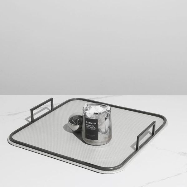 

kitchen storage & organization modern rounded rectangle double handle tray geometric decor leather room coffee table desksoft ornaments