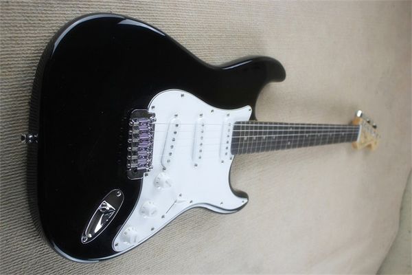 

flyoung st small double shake 22 product electric guitar rosewood fingerboard black and white classic model