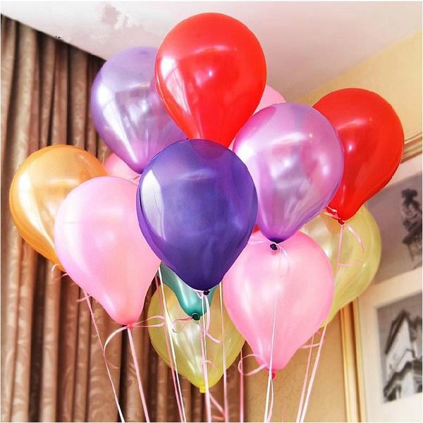 

100pc birthday balloons 10inch 1.2g latex helium balloon thickening pearl party ball kid child toy wedding ballons decoration