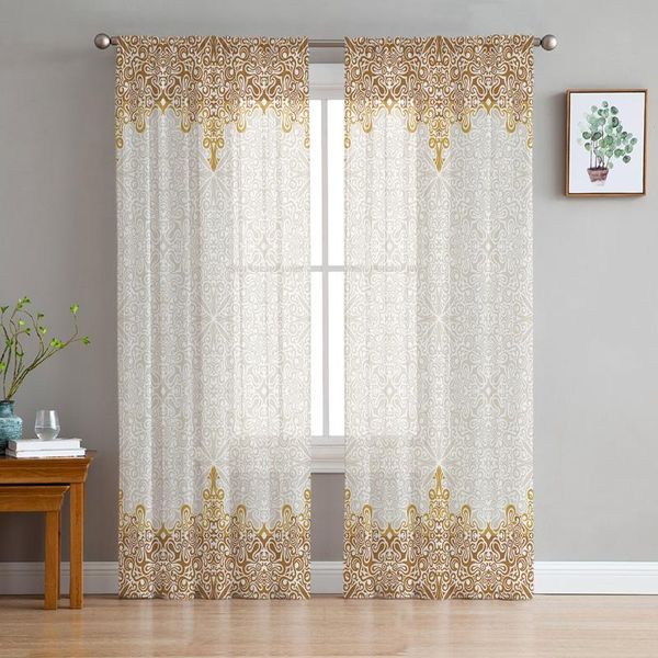 

curtain & drapes bohemian retro ethnic tulle curtains for living room bedroom modern voile kitchen window treatment