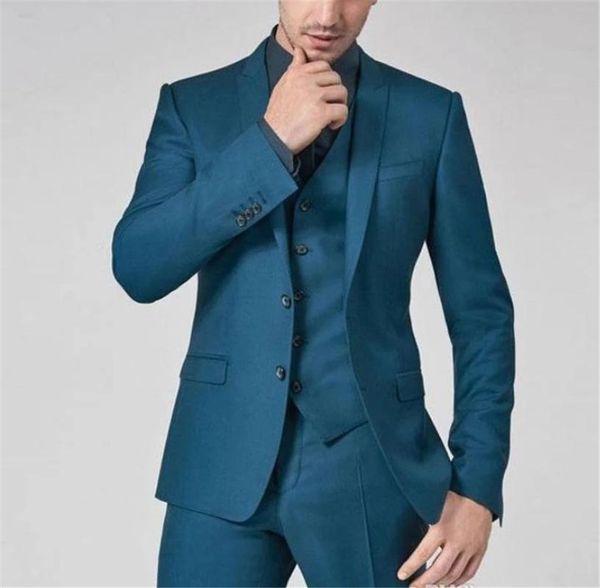 

men's suits & blazers latest costume mens slim fit groomsmen wedding tuxedos groom suit peaked lapel formal 3 pieces jacket vest pants, White;black