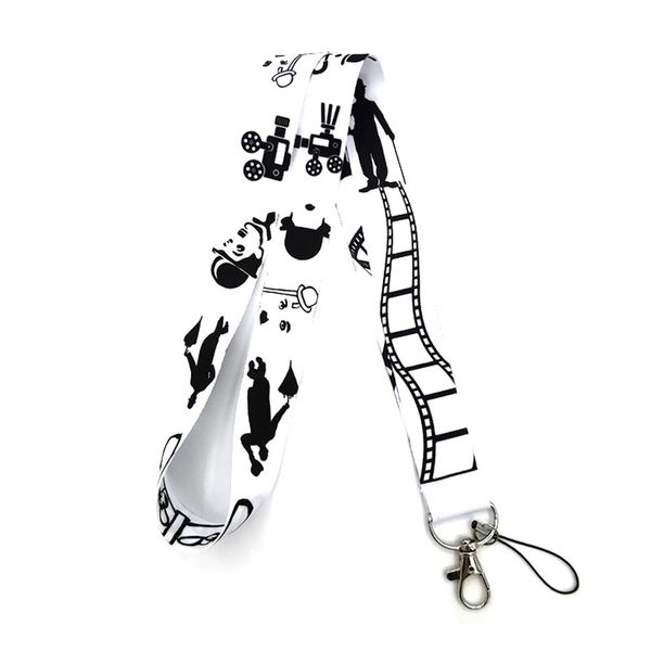 100 teile/los Chaplin Film männer frauen kinder Hals Lanyard schlüsselanhänger Handy Gurt ID Abzeichen Halter Seil Schlüssel Kette Schlüsselanhänger cosplay