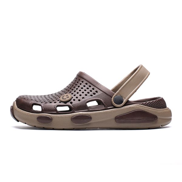 

wholesale 2021 arrival mens personality slippers beach hole shoes sandals fashion outdoor non-slip flip flop slipper size 39-44 20bbd-v9181, Black