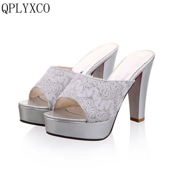 

big size 32-43 women shoes high heels sandals slipper summer beach vacation footwears zapatos mujer c19 dress, Black
