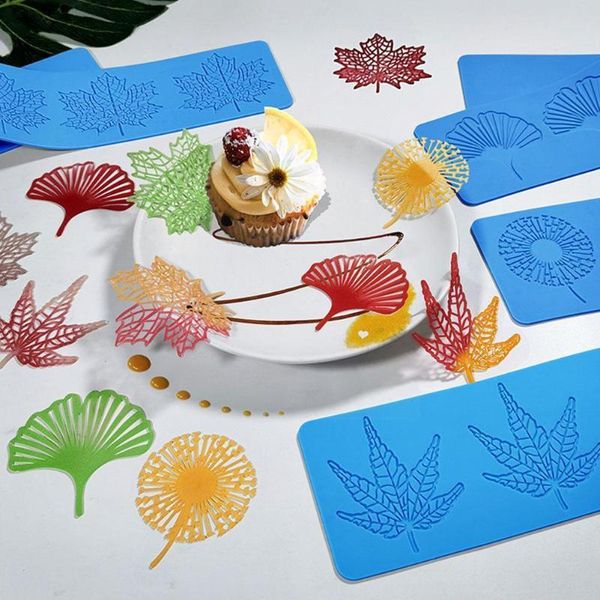 

baking & pastry tools 4 shapes flower leaf silicone mold fondant pad sugar kitchenware mat decorating lace paste accessories cake di p3i0