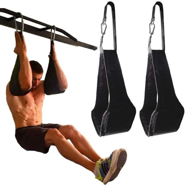 

fitness ab sling straps suspension rip-resistant heavy duty pair for pull up bar hanging leg raiser home gym accessories