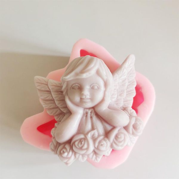 

angel silicone molds for soap candle cake diy concrete mould craft tools