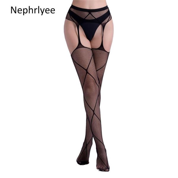 

without panties women stockings female mesh fishnet pantyhose girls tights black lace hose garter belt stocking socks & hosiery, Black;white