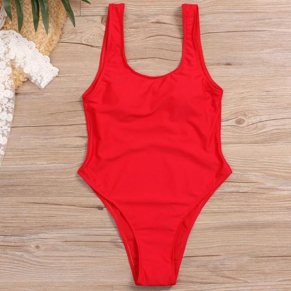 

one-piece suits fitness body women's swimming suit swimsuit black and red two-color women maillot beachwear bathing