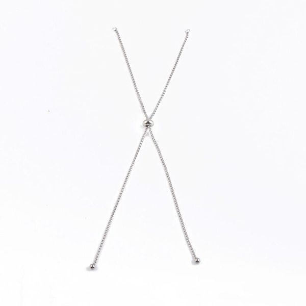 

chains stainless steel diy adjustable necklace sliding extender chain jewelry making, Silver