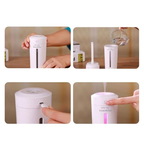 

air purifier ultrasonic humidifier usb led night light car freshener