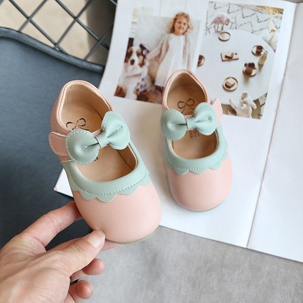 

Childrens Peas Shoes 2021 Spring Autumn Girl Round Single Shoes Princess Shoes Soft Sole Baby Garden