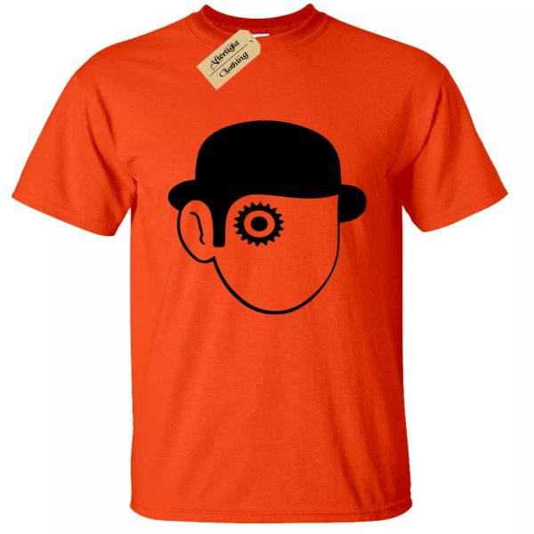 

mÃ©canisme t-shirt orange hommes film rÃ©tro culte classique s-5xl, White;black