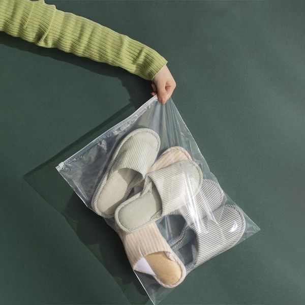 

gift wrap 5pcs/lot shoes cotton slipper storage bag transparent cookie packaging bags zipper mould proof drying biscuit candy