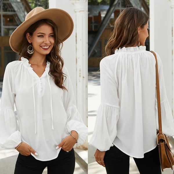 

womens boho blouses v-neck drawstring shirts front button beach white women's &