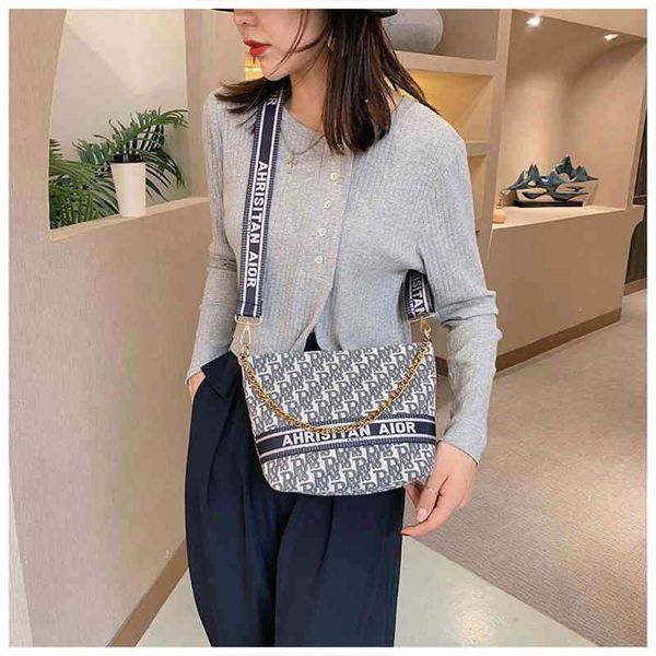 

new designer shoulder bag for women canvas crossbody messenger female bags fashion chain sling ladies handbags purses